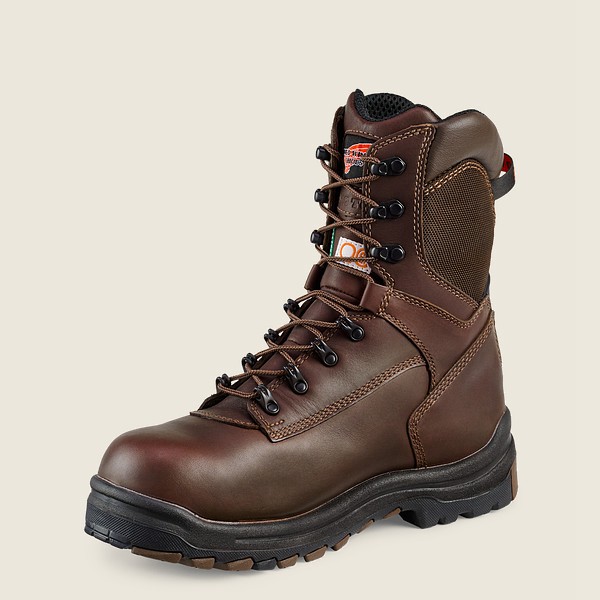 Red Wing Safety Boots King Toe® - 8-inch Insulated Waterproof Csa Toe - Black/Brown - Mens HMW806319